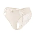 Women high waist lace panties solid color breathable sexy cutout briefs underwear hot - S / Nude
