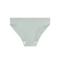 Mid-waist seamless breathable pure cotton women briefs in light green solid color variant. - XS / Bottoms / Gray