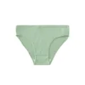 Light green ribbed mid-waist cotton women underwear breathable comfortable basic briefs - XS / Bottoms / Light Green