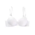 White jacquard embossed push-up women's bra sexy lingerie comfortable support daily wear - 70B / White