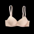 Women sexy push up jacquard embossed bra nude molded padded adjustable straps lingerie - 70B / Nude