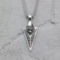 Collier pendentif Viking rétro en acier inoxydable pour hommes avec aigle et runes. - Pendentif Uniquement (Sans Chaîne)
