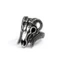 Roestvrij Stalen Ram Schedel Ring Punk Gotisch Geit Biker Heren Sieraden Retro Zilver - Maat 9 / Staalkleur