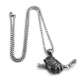 Stainless Steel Hockey Glove Pendant Necklace Silver Sports Jewelry For Men Gift - Pendant Only (Without Chain) / Steel