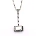 Roestvrijstalen Thors hamer hanger ketting vintage Viking amulet voor heren sieraden item. - Alleen Hanger (Zonder Ketting)