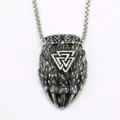 Vintage Norse Valknut Bear Claw Stainless Steel Pendant Necklace For Men Accessories - Pendant Only (Without Chain) / Steel