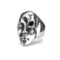 Anillo Hombre Acero Inoxidable Cráneo Punk, Joya Vintage Cara Gótica Estilo SKU - Talla 9 / Color acero
