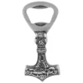 Vintage stainless steel Thor's hammer bottle opener, unique Viking design kitchen tool. - Bottle Opener Style (05110) / Steel