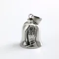 Stainless Steel Praying Hands Bell Pendant Silver Motorcycle Biker Charm Variant - Praying Hands Bell (06701) / Steel