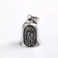 Pendentif cloche de protection en acier inoxydable vintage pour collier de moto grigri - Cloche de Protection Saint Christophe (06806)