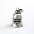 Pendentif cloche de moto en acier inoxydable rétro avec design d'aile d'aigle 3D pour bijoux. - Cloche à Relief Ailes d'Aigle (06810)