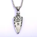 Vintage stainless steel men pendant Viking Celtic knot rune necklace style SKU item - Pendant Only (Without Chain) / Steel