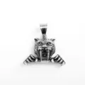 Retro stainless steel saber-toothed tiger pendant necklace for men and women edgy jewelry piece - 40202 Tiger - Pendant Only (Without Chain) / Steel