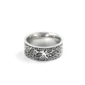 Stainless steel vintage tree of life ring for men and women, fashion Celtic band jewelry - Size 7 / 08205 Steel Black