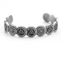 Bracelet Manchette Viking en Acier Inoxydable Vintage Argenté Ouvert Bijou Nordique Chic - Style 06406 (Couleur Acier 06406) / Acier