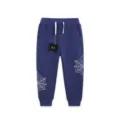 Boys casual sweatpants autumn new children cuffed pants Halloween spider print trousers - Bottom (3258) / 90cm / Dark Blue / 2Y