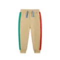 Pantalones de chándal de algodón tejido para niños con rayas laterales en contraste y cintura elástica. - 2Y(90cm) / Bottoms
