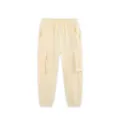 Kinderen casual cargobroek lichtgeel comfortabele elastische taille streetwear broek - 6 jaar (120cm) / Bottoms / Lichtgeel