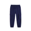 Marineblauwe kinder cargobroek, casual sportbroek voor peuters met elastische tailleband. - Donkerblauw
