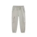 Kinderen lichtgrijze cargobroek, casual joggingbroek met trekkoord voor jongens. - Lichtgrijs