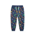 Boys Dinosaur Print Jogger Pants Dark Blue Casual Sports Sweatpants Variant Style - 2Y(90cm) / Bottoms