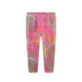 Girls colorful printed leggings, cute tie-dye knitted long pants for kids autumn daily wear. - 2Y(90) / Bottoms