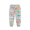 Pantalones de chándal para niño con estampado de coches otoño casual cómodos cintura elástica - 2Y(90cm) / Bottoms / Gris