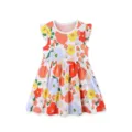 Zomer peuter meisjes bloemenprint jurk, schattige ronde hals korte mouw prinses jurk variant. - 2Y(90cm) / Dresses