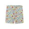 Kids summer floral print shorts, cute toddler casual breathable leggings for daily wear. - 2Y (90cm) / Bottom (9016)