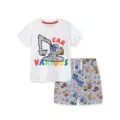 Σετ παιδικό καλοκαιρινό με T-shirt και σορτς με εκτύπωση εκσκαφέα για αγόρια - 2Y(90cm) / Πάνω Και Κάτω