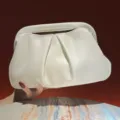 White pleated clutch bag chic cloud pouch evening handbag fashionable shoulder bag - White