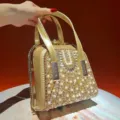 Gold Rhinestone Pearl Evening Bag Elegant Luxury Women Handbag Style Variant Choice - Gold