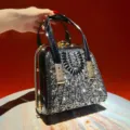 Black rhinestone evening bag luxury structured crystal hand clutch for women party style - Black
