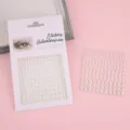 Weiße Perlen Nagelkunst Aufkleber DIY Gesicht Körper Dekoration Klebeperlen 3D Perlen Aufkleber - 3/4/5/6mm 165 Stück / Cremeweiß