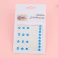 3D Face Rhinestone Stickers Blue Glitter Pearl Eye Makeup Nail Art Body Decoration Gems - Pearl Round Zircon / Blue