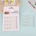 3D pearl rhinestone face nail stickers iridescent body makeup decorative gems sheets - Pearl Round Zircon / White