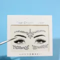 Pegatinas de cristal brillante para la cara diamantes de imitación para maquillaje - 21-21 Pequeño Estrás Marquise Gota (Blanco Deslumbrante)