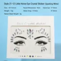 Adhesivo de cristal para la cara resina de color AB diamantes de imitación maquillaje de bricolaje - 21-12 Pequeño Estrás Marquise (Blanco Deslumbrante)