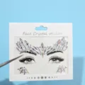 Pegatina de cristal para la cara con pedrería brillante color AB maquillaje de fiesta - 21-19 Estrás Marquise Gota Grande (Blanco Deslumbrante)