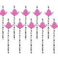 Pink cowgirl hat paper straws biodegradable disposable party decorative drinks pack - Sun Hat Style / 10 Piece Set