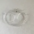 Clear plastic DIY novelty glasses drinking straw, fun party shape and creative bar accessory - Clear