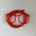 Creative red plastic glasses shaped novelty drinking straw for party fun and kids drinks - Red