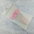 Disposable striped paper straws with pink bow decoration, perfect for party and cake decor. - 6*197mm / Light Pink Stripe + Pink Bowknot Fabric