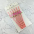 Pajitas de papel desechables con bonitas decoraciones de rodajas de sandía para bebidas de fiesta. - 6*197mm / Rosa Sólido + Sandía Rosa