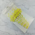 Disposable paper drinking straws with yellow star decorations, perfect for party celebration. - 6*197mm / Yellow Stripe & Sleeping Star