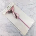 Pink sequin mermaid tail cake topper party decorative stick in clear packaging bag for celebration - 6*197mm / Purple