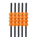 Cannucce di plastica di Halloween set da 5 con decorazioni di zucca carine per feste e eventi. - Cannuccia Nera con Zucca Arancione