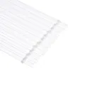Transparante herbruikbare plastic rietjes met ring, dikke harde kunststof set voor drankjes. - Transparant 12 Stuks + 1 Borstel