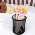 Decorative paper drinking straws with lemon jar cutouts for summer party supplies - Pink Stripe