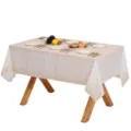Nappe de fête jetable avec impression de pois dorés, idéale pour les anniversaires et événements. - 137cm*274cm / Blanc avec Pois Or Rose